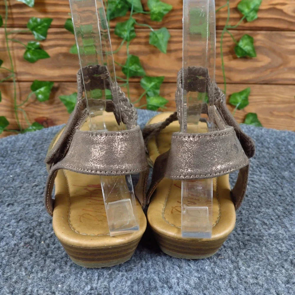 Blowfish Malibu Besille Girls Gladiator Sandals‎ Size 4 Summer Bronze Metallic
